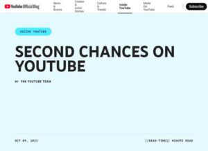 YouTube、一度BANされたユーザーに“復活チャンス”を与えるプログラムを発表