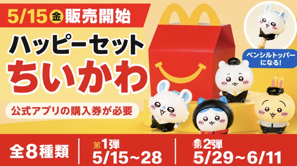 ちいかわ『ハッピーセット』がYahoo!フリマで転売横行！ 「意味ない」「結局こうなるのか」
